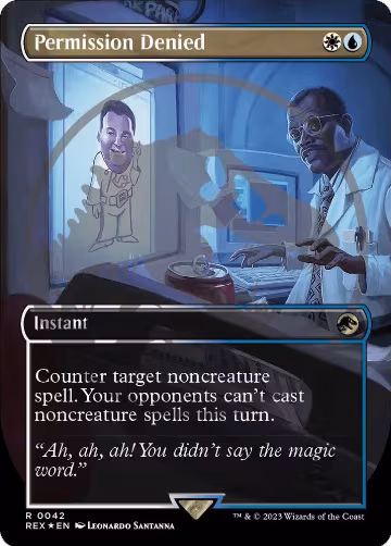 Permission Denied (Borderless) (Emblem) (42), Universes Beyond: Jurassic World Collection — Magic card price
