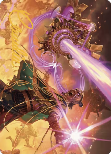 Cosmium Blast Art Card (Gold-Stamped Signature) (1), Art Series: The Lost Caverns of Ixalan — Magic card price
