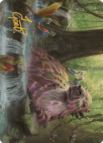 Basking Capybara Art Card (Gold-Stamped Signature) (22), Art Series: The Lost Caverns of Ixalan — Magic card price
