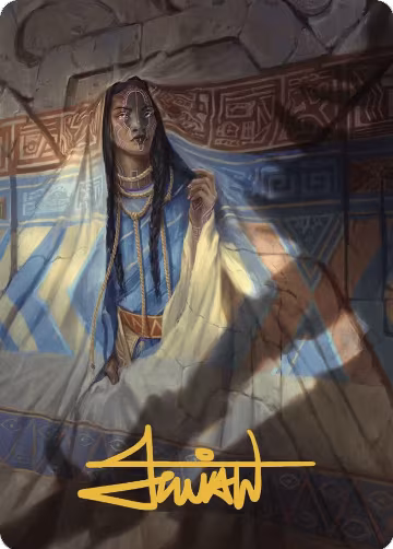 Whispersilk Cloak Art Card (Gold-Stamped Signature) (80), Art Series: The Lost Caverns of Ixalan — Magic card price