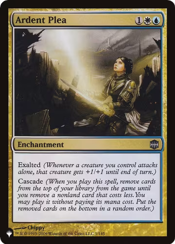 Ardent Plea (1/145), The List Reprints — Magic card price