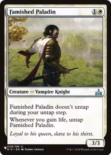 Famished Paladin (008/196), The List Reprints — Magic card price