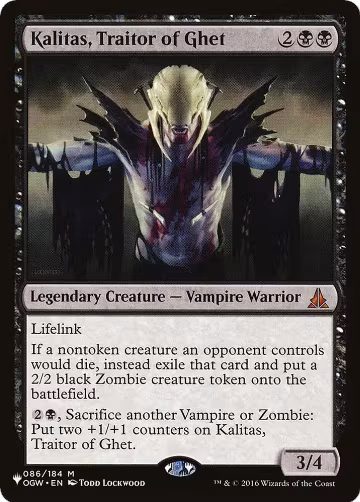 Kalitas, Traitor of Ghet (086/184), The List Reprints — Magic card price
