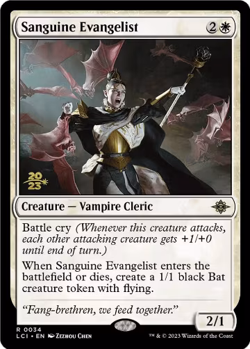 Sanguine Evangelist (34), Prerelease Cards — Magic card price