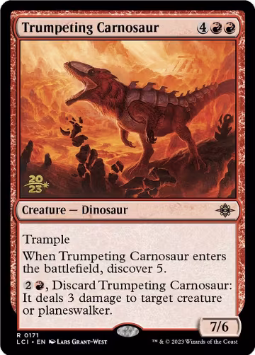 Trumpeting Carnosaur (171), Prerelease Cards — Magic card price