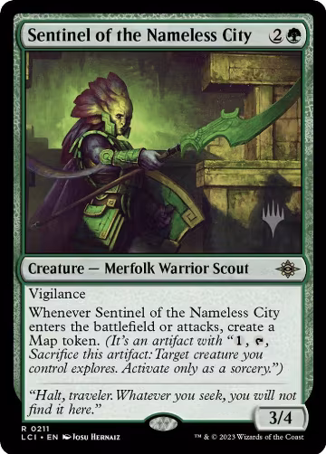 Sentinel of the Nameless City (211), Promo Pack: The Lost Caverns of Ixalan — Magic card price