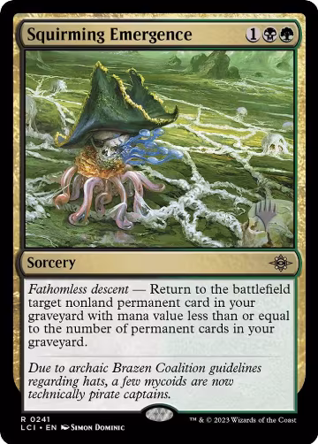 Squirming Emergence (241), Promo Pack: The Lost Caverns of Ixalan — Magic card price