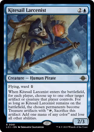 Kitesail Larcenist (61), Promo Pack: The Lost Caverns of Ixalan — Magic card price