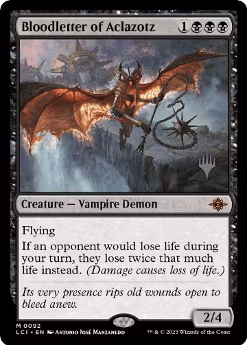 Bloodletter of Aclazotz (92), Promo Pack: The Lost Caverns of Ixalan — Magic card price