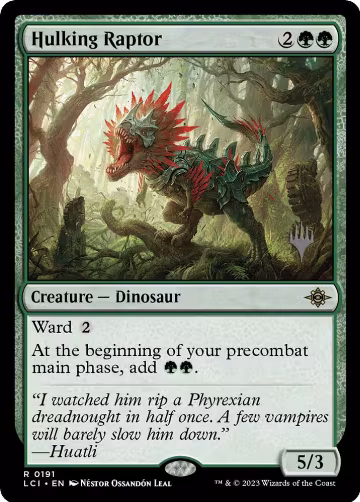 Hulking Raptor (191), Promo Pack: The Lost Caverns of Ixalan — Magic card price