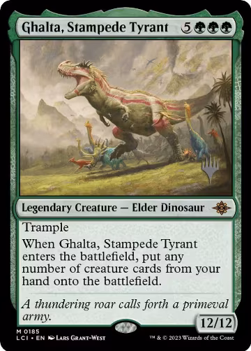 Ghalta, Stampede Tyrant (185), Promo Pack: The Lost Caverns of Ixalan — Magic card price