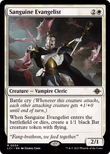 Sanguine Evangelist (34), Promo Pack: The Lost Caverns of Ixalan — Magic card price