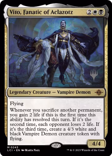 Vito, Fanatic of Aclazotz (243), Promo Pack: The Lost Caverns of Ixalan — Magic card price