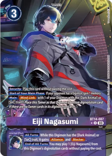Eiji Nagasumi (Alternate Art) (BT14-087 R), Blast Ace — Digimon card price