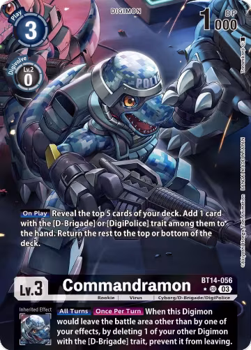 Commandramon (Alternate Art) (BT14-056 SR), Blast Ace — Digimon card price
