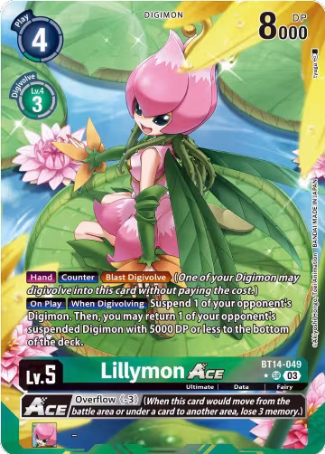 Lillymon ACE (Alternate Art) (BT14-049 SR), Blast Ace — Digimon card price