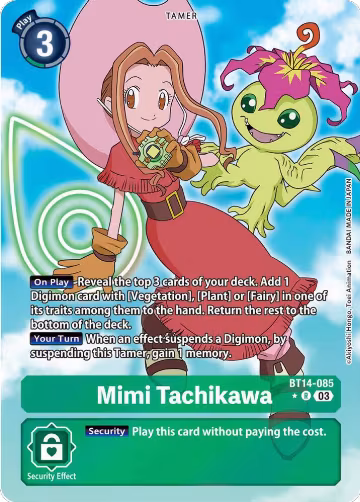 Mimi Tachikawa (Alternate Art) (BT14-085 R), Blast Ace — Digimon card price