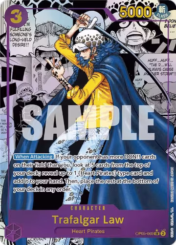 Trafalgar Law (069) (Alternate Art) (Manga) (OP05-069), Awakening of the New Era — One Piece card price