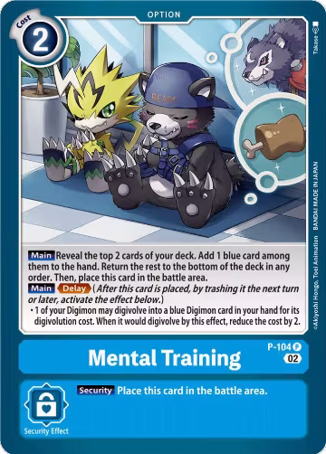 Mental Training (Blast Ace Box Topper) (P-104 P), Digimon Promotion Cards — Digimon card price