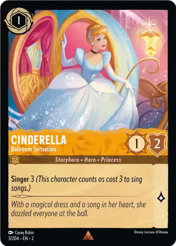 Cinderella - Ballroom Sensation (3/204), Rise of the Floodborn — Lorcana card price