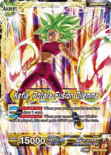 Kale & Caulifla // Kefla, Potara-Fusion Dilemma (BT23-100), Perfect Combination — DB Super card price