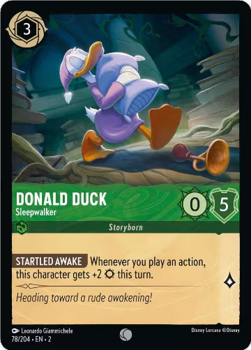 Donald Duck - Sleepwalker (78/204), Rise of the Floodborn — Lorcana card price
