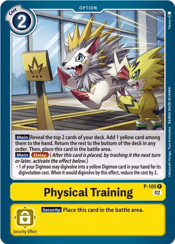 Physical Training (Blast Ace Box Topper) (P-105 P), Digimon Promotion Cards — Digimon card price