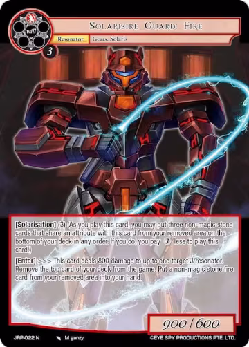 Solarisire Guard: Fire (JRP-022 N), Judgment of the Rogue Planet — Force of Will card price