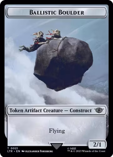 Ballistic Boulder // Food (0022) Double-Sided Token (Surge Foil) (21 // 22), Universes Beyond: The Lord of the Rings: Tales of Middle-earth — Magic card price