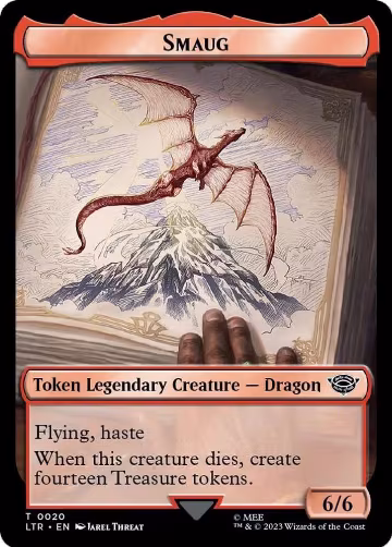Smaug // Food (0022) Double-Sided Token (Surge Foil) (20 // 22), Universes Beyond: The Lord of the Rings: Tales of Middle-earth — Magic card price