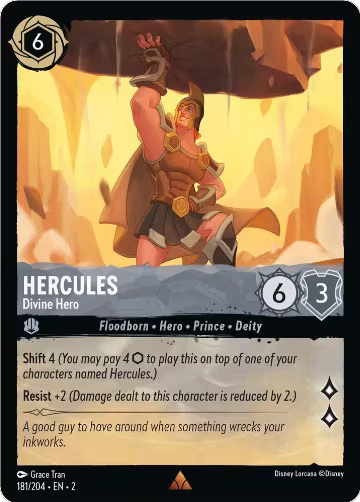 Hercules - Divine Hero (181/204), Rise of the Floodborn — Lorcana card price