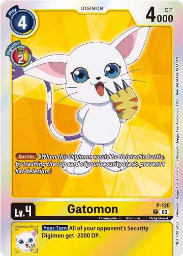 Gatomon - P-120 (Tamer Party Pack -The Beginning- Ver. 2.0) (P-120 P), Digimon Promotion Cards — Digimon card price