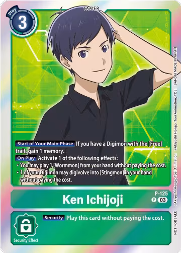 Ken Ichijoji - P-125 (Tamer Party Pack -The Beginning- Ver. 2.0) (P-125 P), Digimon Promotion Cards — Digimon card price