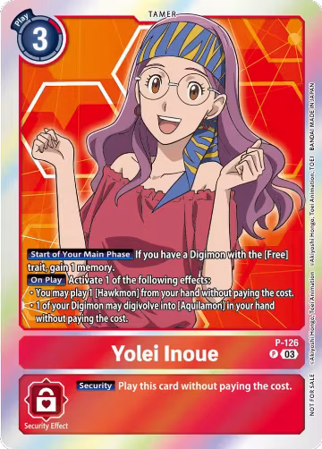Yolei Inoue - P-126 (Tamer Party Pack -The Beginning- Ver. 2.0) (P-126 P), Digimon Promotion Cards — Digimon card price