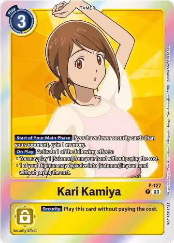 Kari Kamiya - P-127 (Tamer Party Pack -The Beginning- Ver. 2.0) (P-127 P), Digimon Promotion Cards — Digimon card price