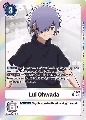 Lui Ohwada - P-130 (Tamer Party Pack -The Beginning- Ver. 2.0) (P-130 P), Digimon Promotion Cards — Digimon card price