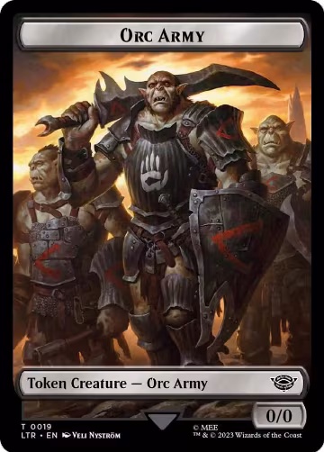 Orc Army (0019) // Food (0022) Double-Sided Token (Surge Foil) (19 // 22), Universes Beyond: The Lord of the Rings: Tales of Middle-earth — Magic card price