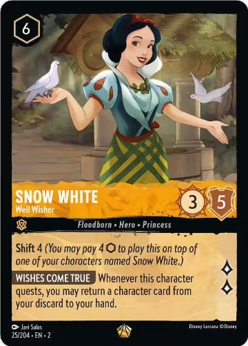 Snow White - Well Wisher (25/204), Rise of the Floodborn — Lorcana card price