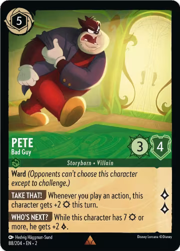 Pete - Bad Guy (88/204), Rise of the Floodborn — Lorcana card price