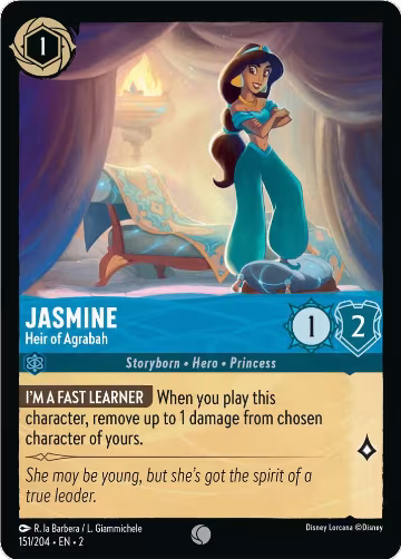 Jasmine - Heir of Agrabah (151/204), Rise of the Floodborn — Lorcana card price