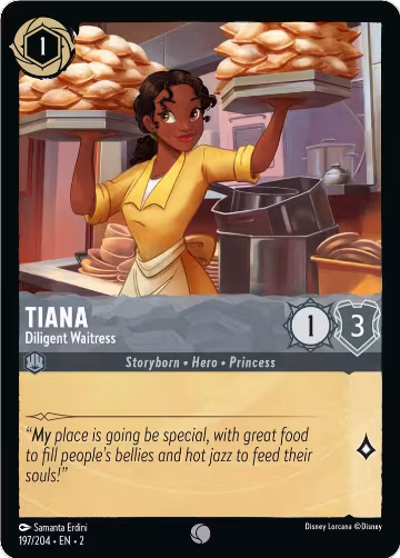 Tiana - Diligent Waitress (197/204), Rise of the Floodborn — Lorcana card price
