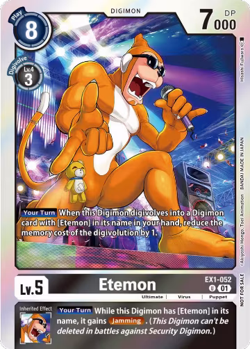 Etemon (Blast Ace Double Pack Set) (EX1-052 U), Classic Collection — Digimon card price