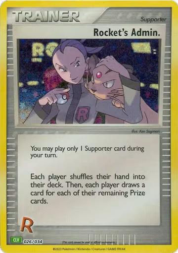 Rocket's Admin. (CLV) (026/034), Trading Card Game Classic — Pokémon card price