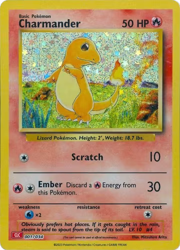 Charmander (001/034), Trading Card Game Classic — Pokémon card price