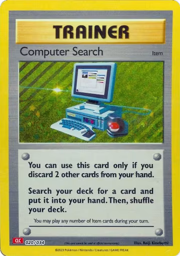 Computer Search (CLC) (020/034), Trading Card Game Classic — Pokémon card price
