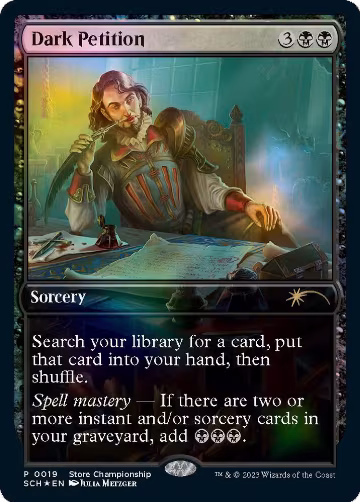 Dark Petition (19), Game Day & Store Championship Promos — Magic card price