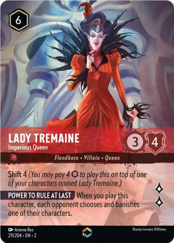 Lady Tremaine - Imperious Queen (Enchanted) (211/204), Rise of the Floodborn — Lorcana card price