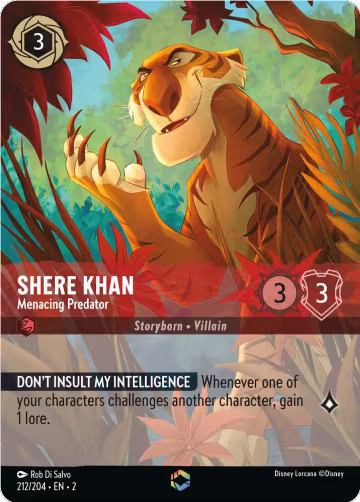 Shere Khan - Menacing Predator (Enchanted) (212/204), Rise of the Floodborn — Lorcana card price