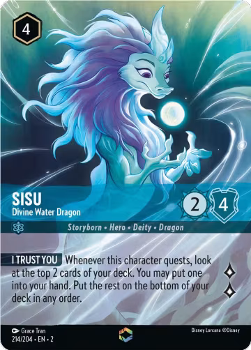 Sisu - Divine Water Dragon (Enchanted) (214/204), Rise of the Floodborn — Lorcana card price