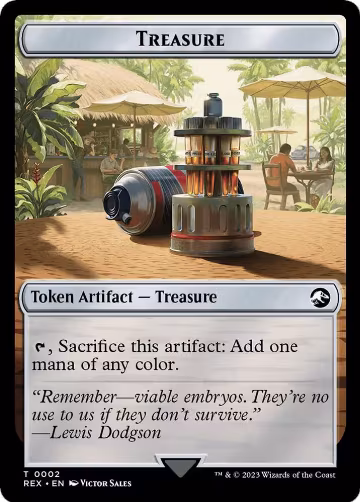 Treasure (0002) // Gnome Soldier Double-Sided Token (2 // 3), Universes Beyond: Jurassic World Collection — Magic card price